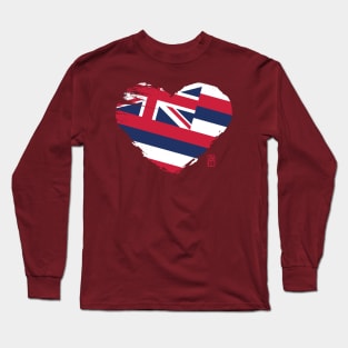 U.S. State - I Love Hawaii - Hawaii Flag Long Sleeve T-Shirt